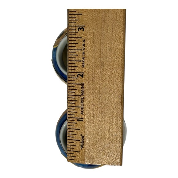 Vintage Made In Occupied Japan Hand Painted‎ Miniature Vase W/Japanese Figure X2 - Picture 6 of 10